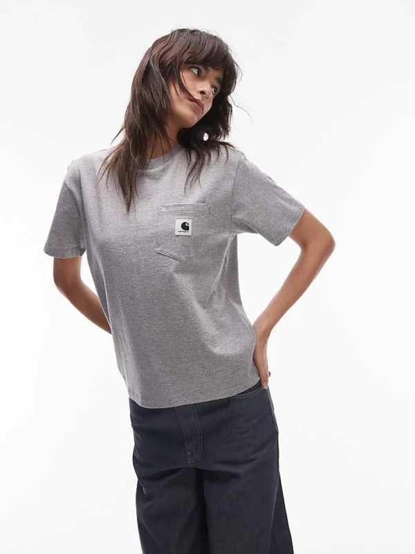 Carhartt WIP Pocket T-shirt In Grey For Women