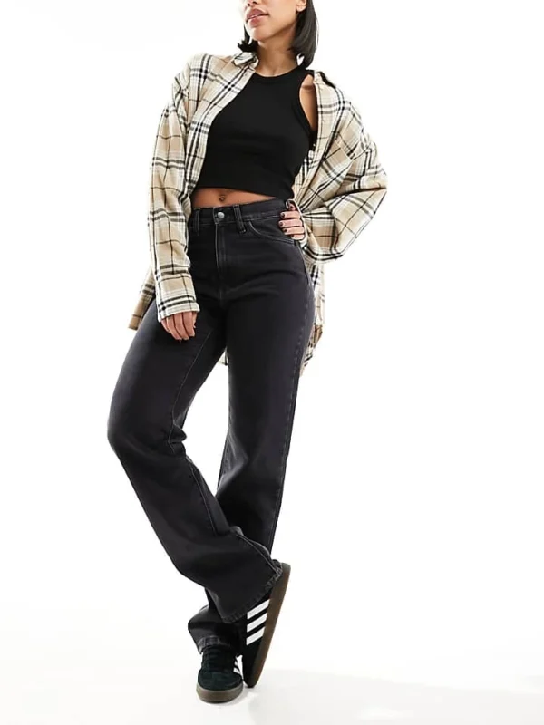 Carhartt WIP Noxon High Waisted Straight Leg Jeans In Black For Women