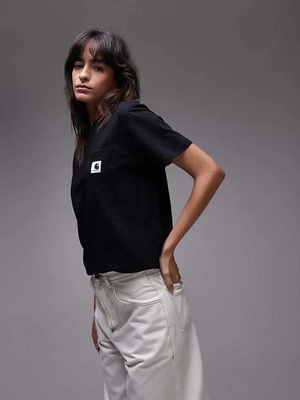 Carhartt WIP Pocket T-shirt In Black For Women