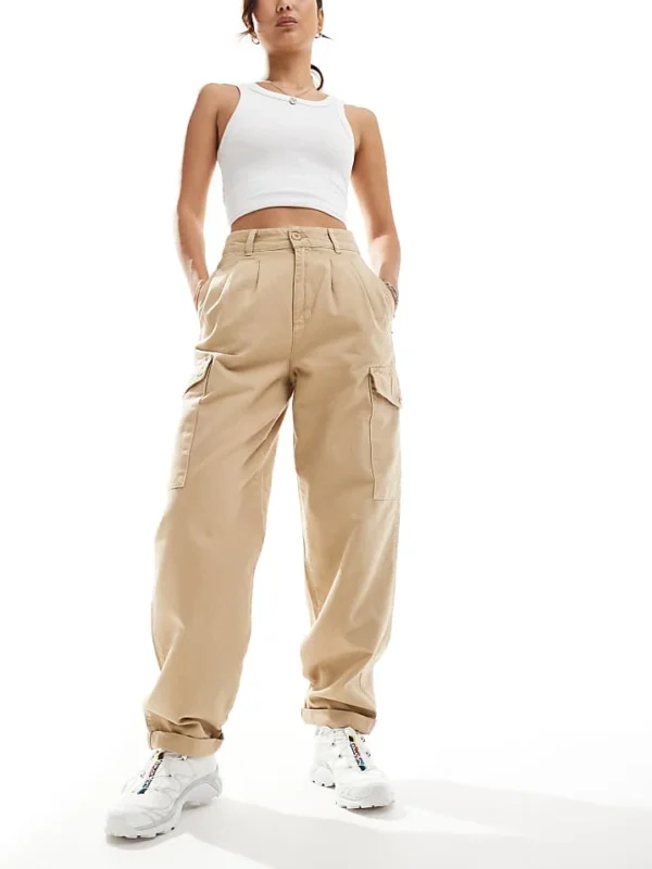Carhartt WIP Collins Relaxed Cargos Pants In Brown For Women