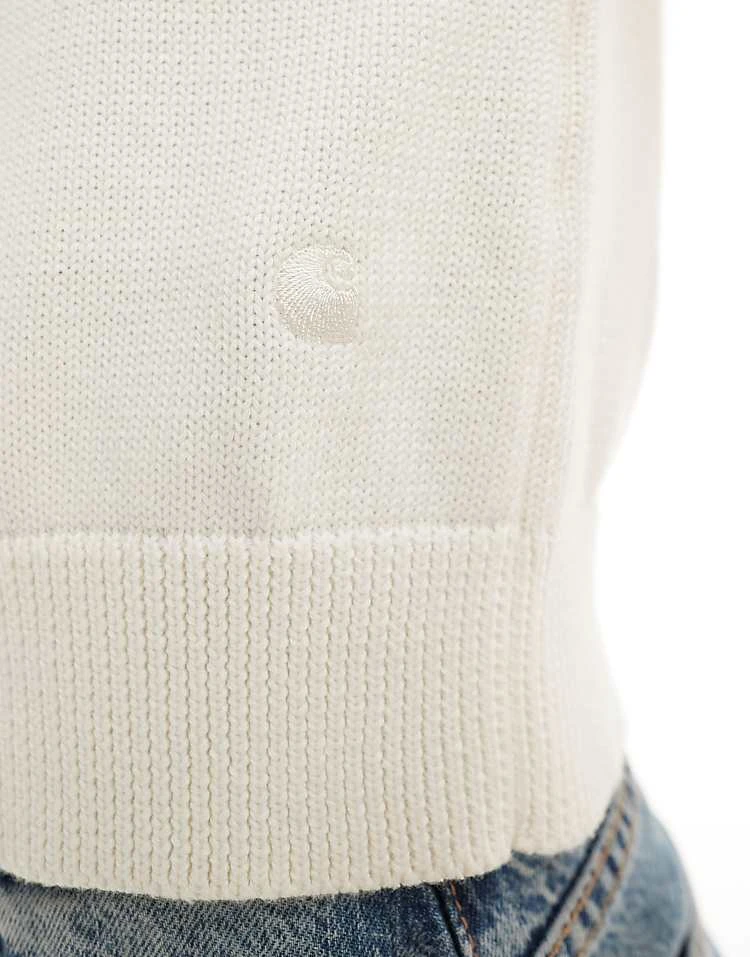 Carhartt WIP Chester Knitted Vets In White For Women 2 Carhartt WIP Chester Knitted Vets In White For Women - Image 2
