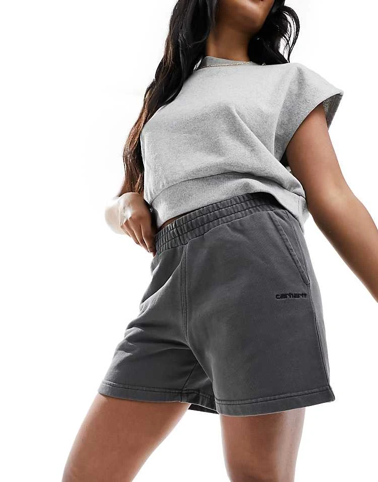 Carhartt WIP Duster Sweat Shorts In Black For Women 1 Carhartt WIP Duster Sweat Shorts In Black For Women