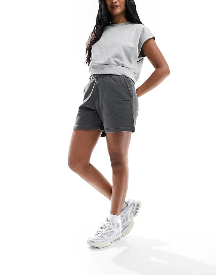 Carhartt WIP Duster Sweat Shorts In Black For Women 2 Carhartt WIP Duster Sweat Shorts In Black For Women - Image 2