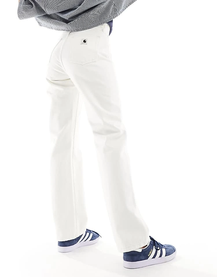 Carhartt WIP Noxon High Waist Jeans In White For Women 2 Carhartt WIP Noxon High Waist Jeans In White For Women - Image 2
