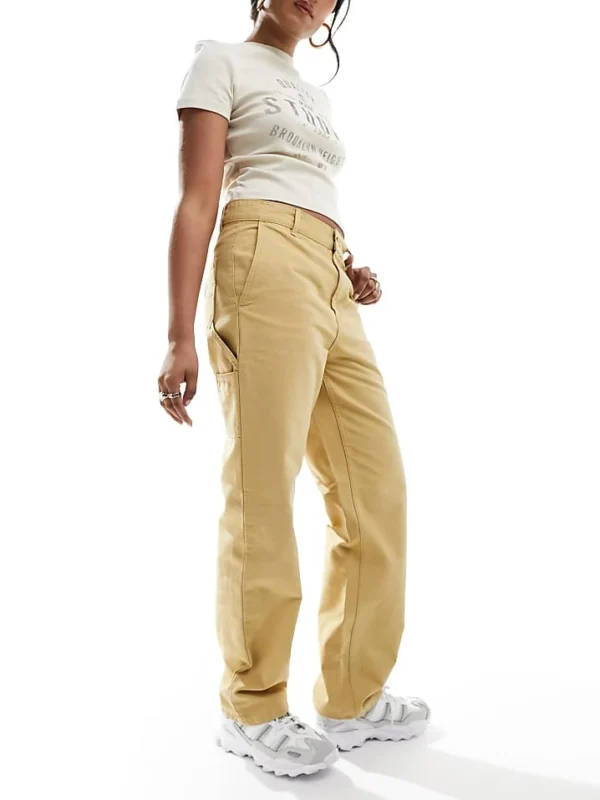 Carhartt WIP Pierce Straight Leg Trousers In Brown For Women