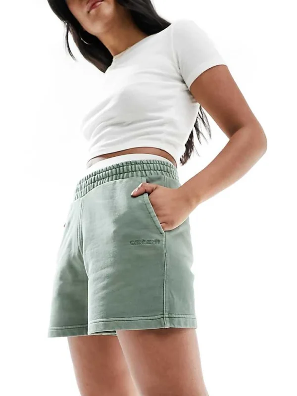 Carhartt WIP Duster Sweat Shorts In Green For Women