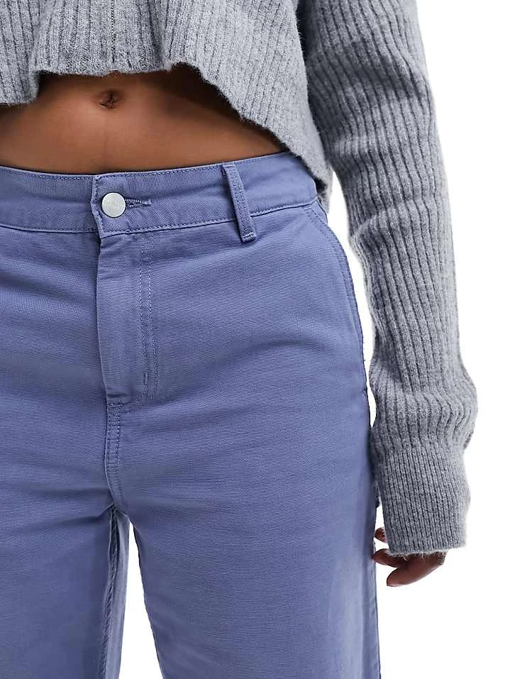 Carhartt WIP Pierce Straight Leg Trousers In Blue For Women 2 Carhartt WIP Pierce Straight Leg Trousers In Blue For Women - Image 2