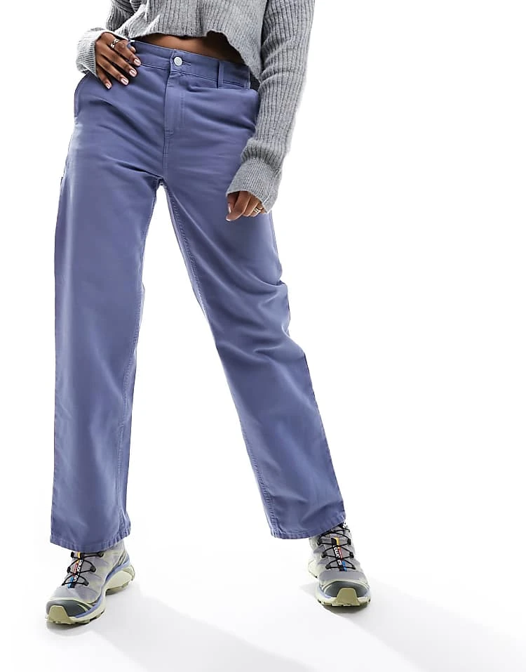 Carhartt WIP Pierce Straight Leg Trousers In Blue For Women 3 Carhartt WIP Pierce Straight Leg Trousers In Blue For Women - Image 3
