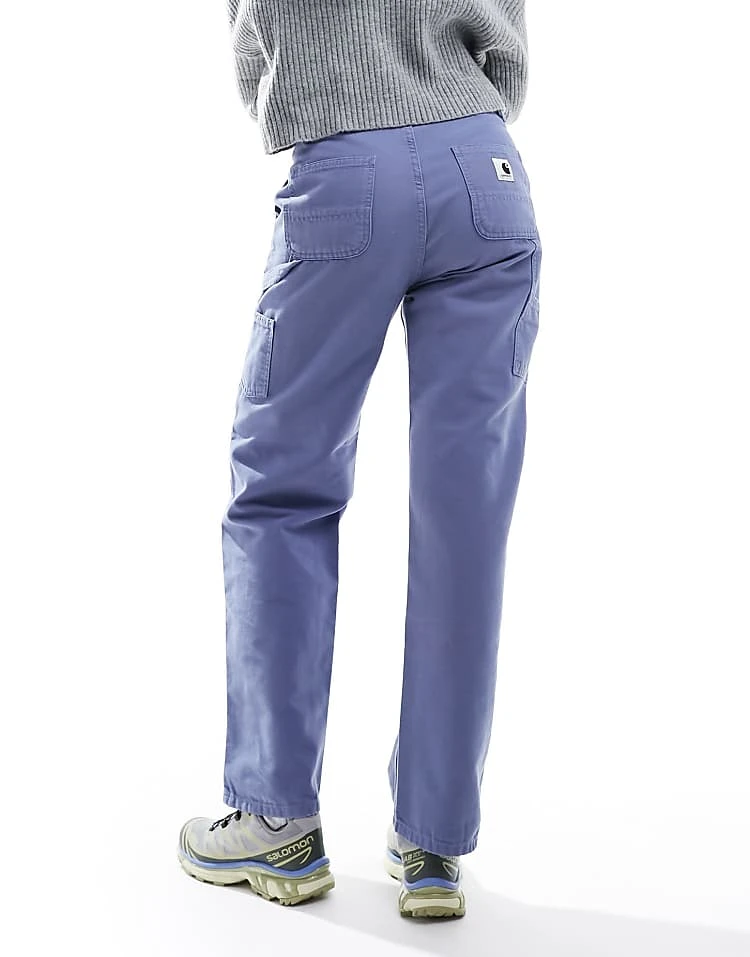 Carhartt WIP Pierce Straight Leg Trousers In Blue For Women 4 Carhartt WIP Pierce Straight Leg Trousers In Blue For Women - Image 4