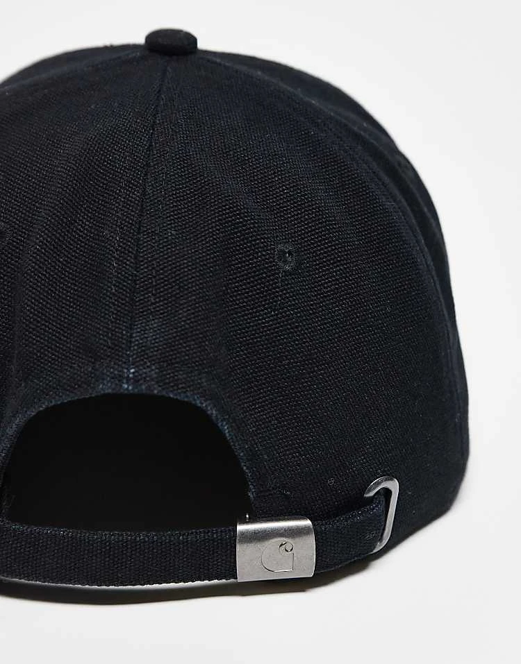 Carhartt WIP Stamp Flat Peak Cap In Black For Unisex 4 Carhartt WIP Stamp Flat Peak Cap In Black For Unisex - Image 4