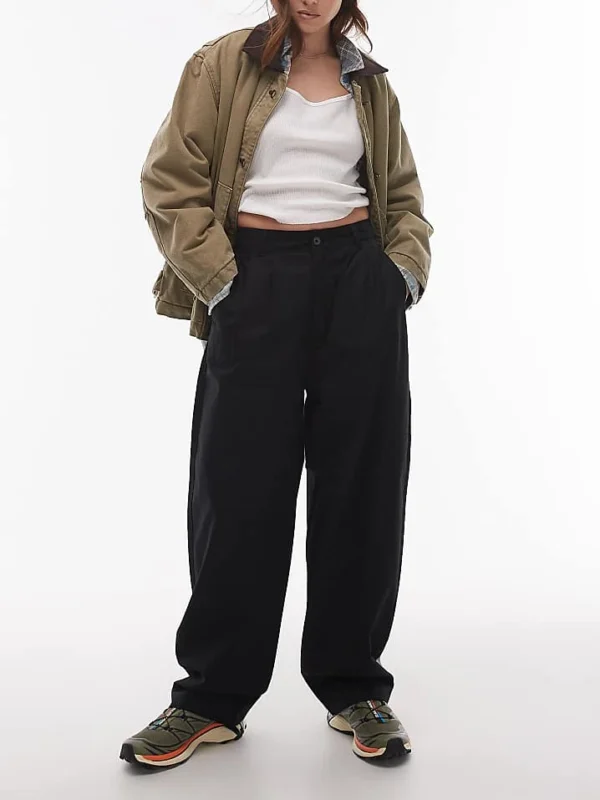 Carhartt WIP Franky Relaxed Tailored Trouser In Black For Women