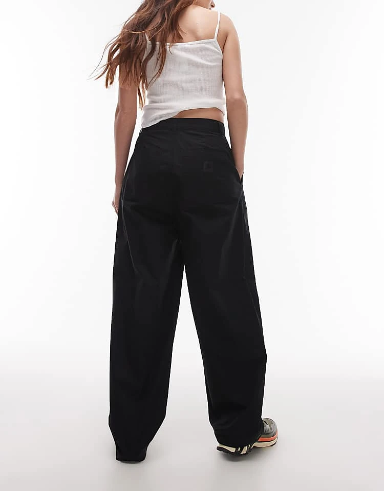 Carhartt WIP Franky Relaxed Tailored Trouser In Black For Women 2 Carhartt WIP Franky Relaxed Tailored Trouser In Black For Women - Image 2