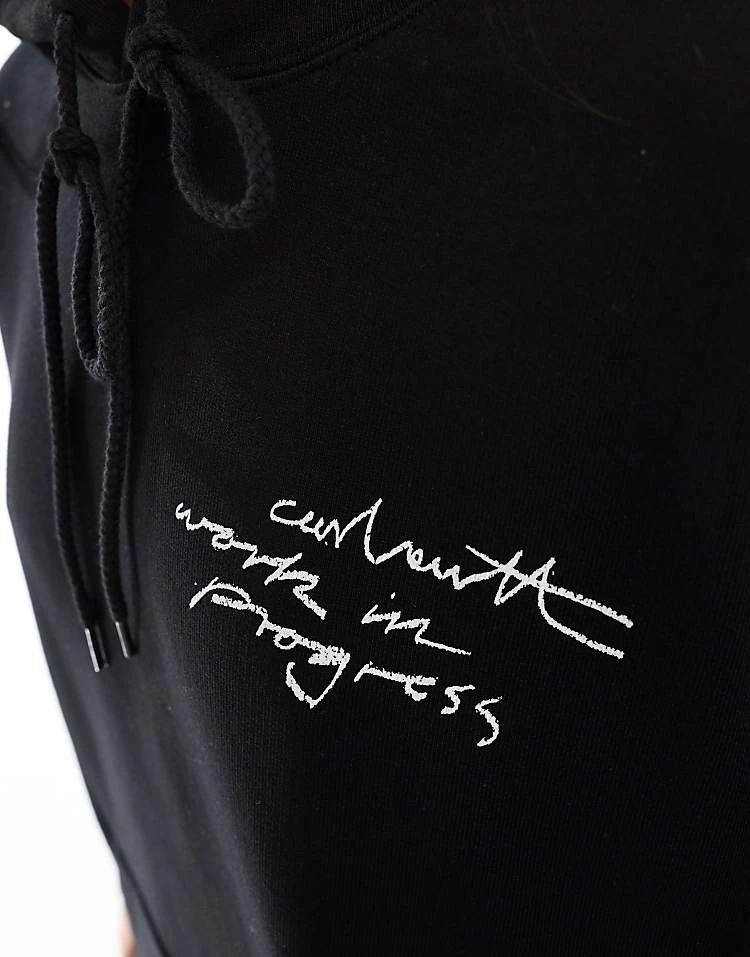 Carhartt WIP Lips Print Oversized Hoodie In Black For Women 4 Carhartt WIP Lips Print Oversized Hoodie In Black For Women - Image 4