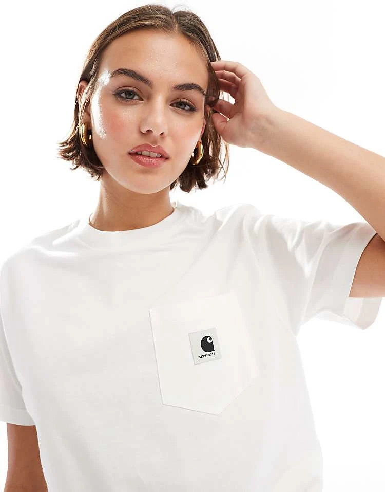 Carhartt WIP Regular Fit Pocket T-shirt In White For Women 5 Carhartt WIP Regular Fit Pocket T-shirt In White For Women - Image 5