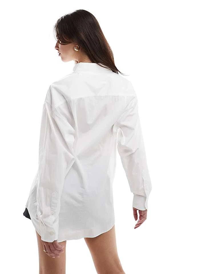 Carhartt WIP Blaze Over Sized Long Sleeve Shirt In White For Women 4 Carhartt WIP Blaze Over Sized Long Sleeve Shirt In White For Women - Image 4