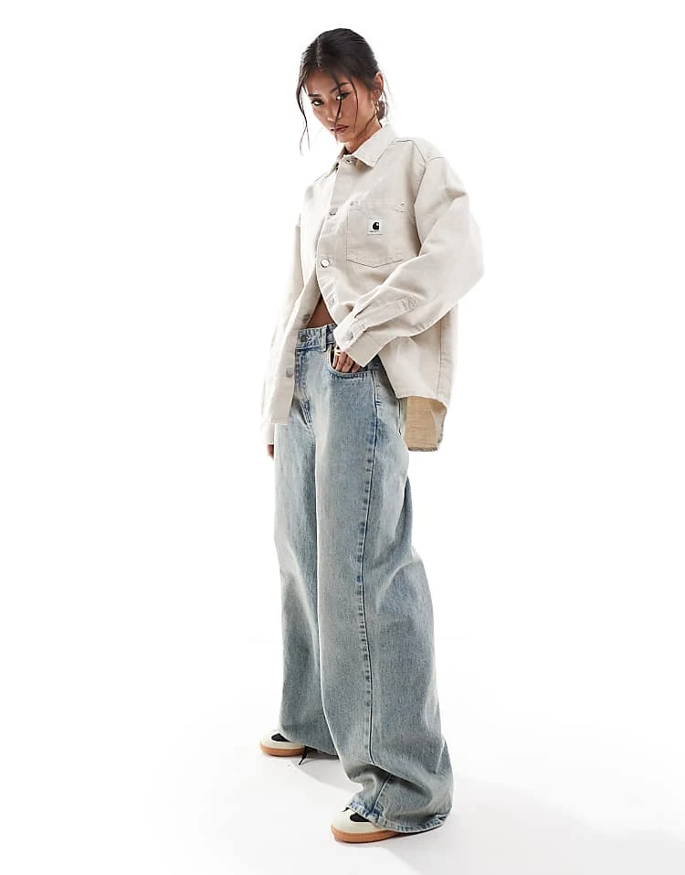 Carhartt WIP Ethel Canvas Shirt In Ecru For Women Cream 2 Carhartt WIP Ethel Canvas Shirt In Ecru For Women Cream - Image 2