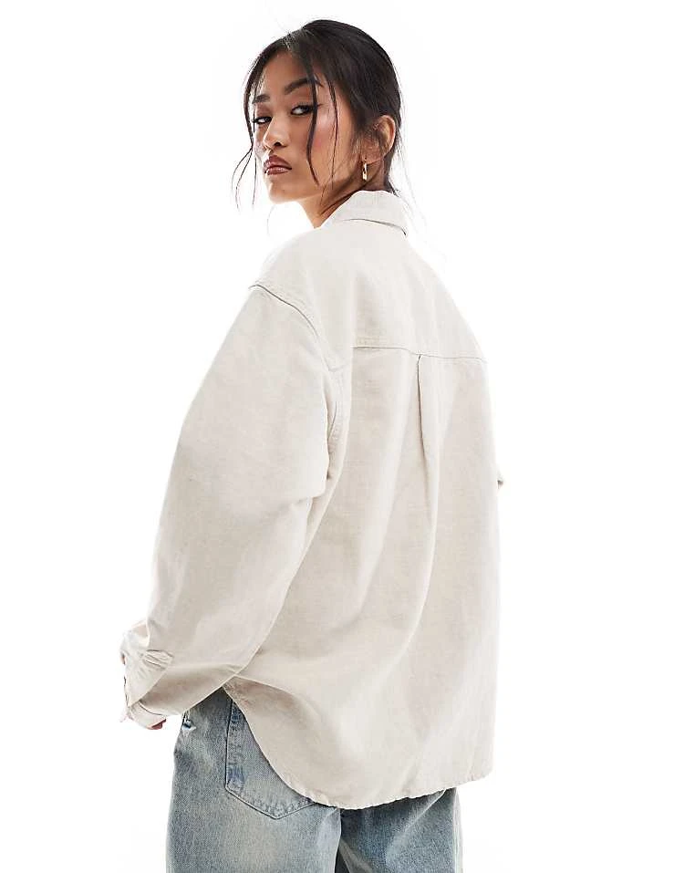 Carhartt WIP Ethel Canvas Shirt In Ecru For Women Cream 3 Carhartt WIP Ethel Canvas Shirt In Ecru For Women Cream - Image 3