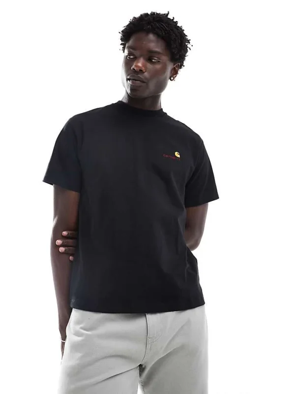 Carhartt WIP American Script Loose Fit T-shirt In Black For Women