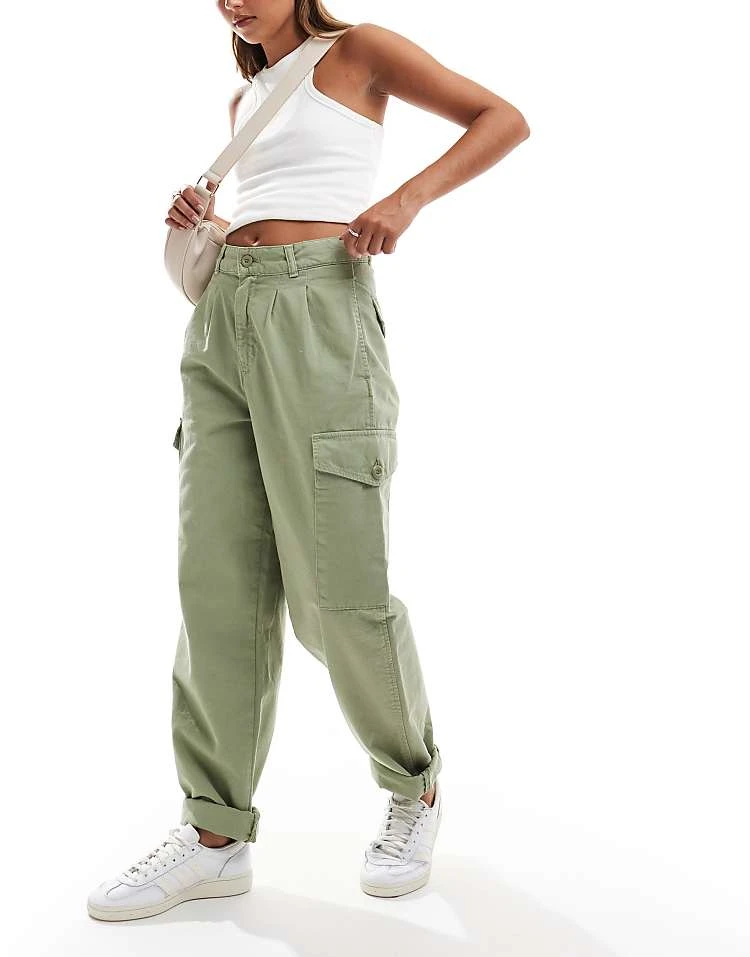 Carhartt WIP Collins Relaxed Cargo Trousers In Sage Green For Women 4 Carhartt WIP Collins Relaxed Cargo Trousers In Sage Green For Women - Image 4