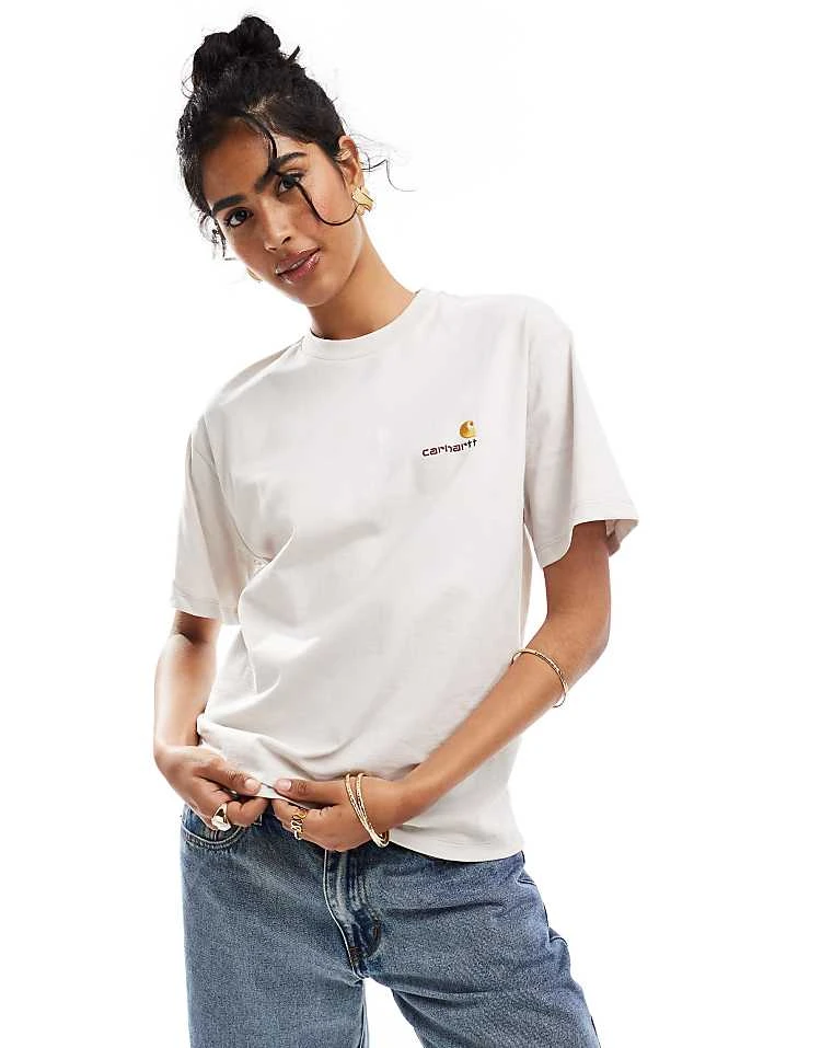 Carhartt WIP American Script T-shirt In Cream For Women