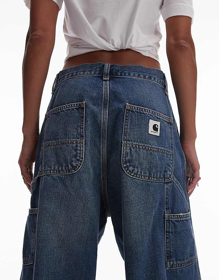 Carhartt WIP Brandon Loose Single Knee Jeans In Blue Wash For Women 3 Carhartt WIP Brandon Loose Single Knee Jeans In Blue Wash For Women - Image 3