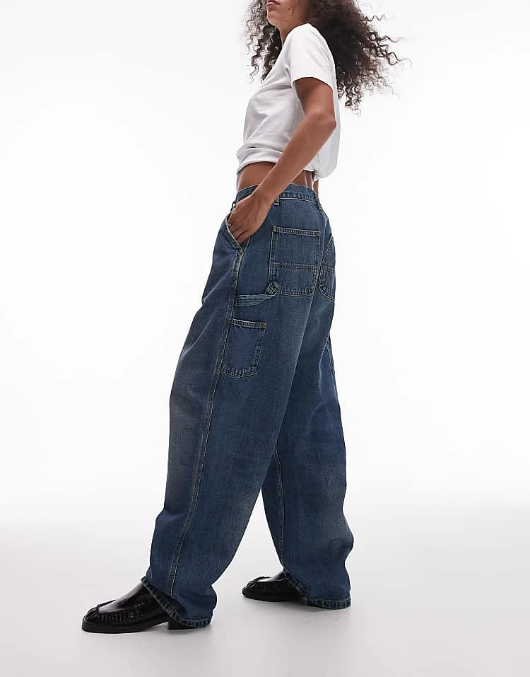 Carhartt WIP Brandon Loose Single Knee Jeans In Blue Wash For Women 5 Carhartt WIP Brandon Loose Single Knee Jeans In Blue Wash For Women - Image 5