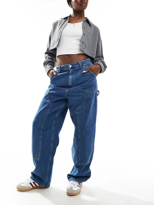 Carhartt WIP Brandon Loose Double Knee Jeans In Blue Wash For Women