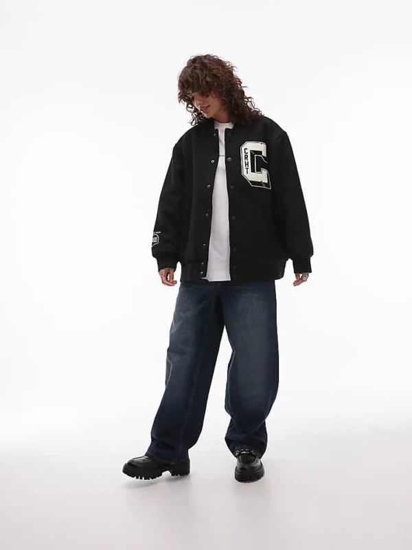 Carhartt WIP Ducks Varsity Jacket In Black For Women