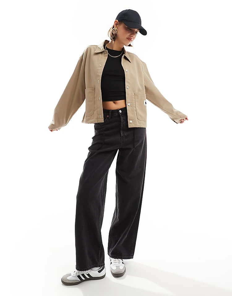 Carhartt WIP Simple Drawstring Jacket In Beige For Women 3 Carhartt WIP Simple Drawstring Jacket In Beige For Women - Image 3