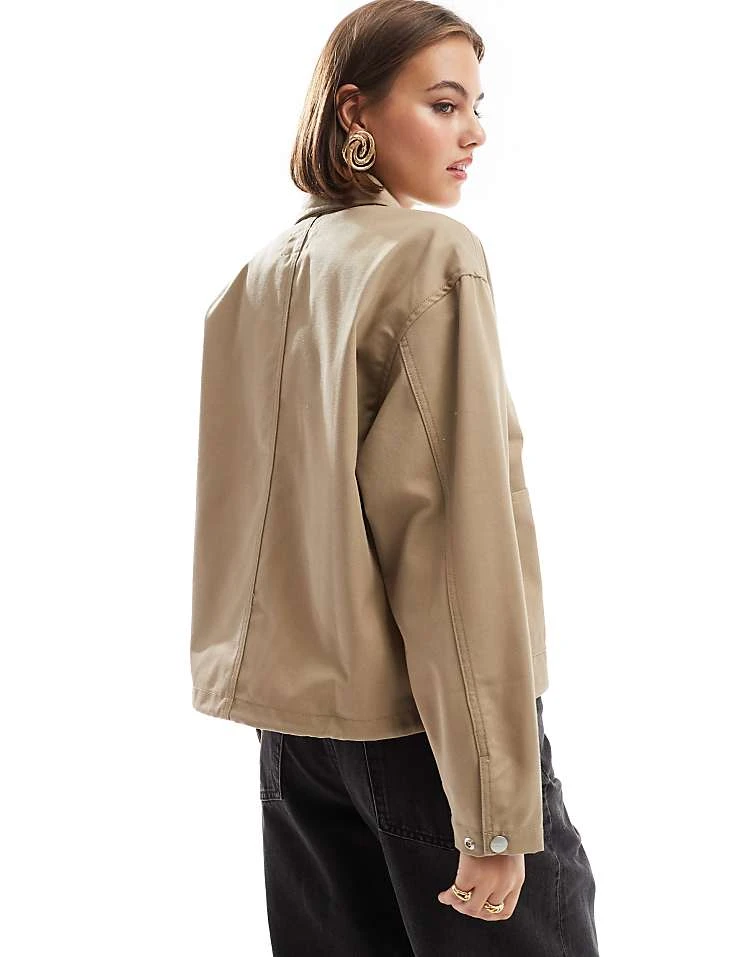 Carhartt WIP Simple Drawstring Jacket In Beige For Women 4 Carhartt WIP Simple Drawstring Jacket In Beige For Women - Image 4