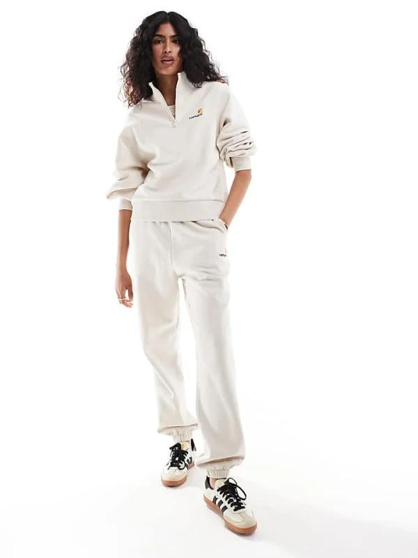 Carhartt WIP Co-ord American Script Joggers In Cream For Women