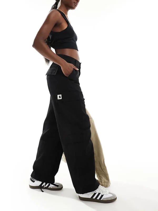 Carhartt WIP Kingsley Drawstring Cuff Trousers In Black For Women