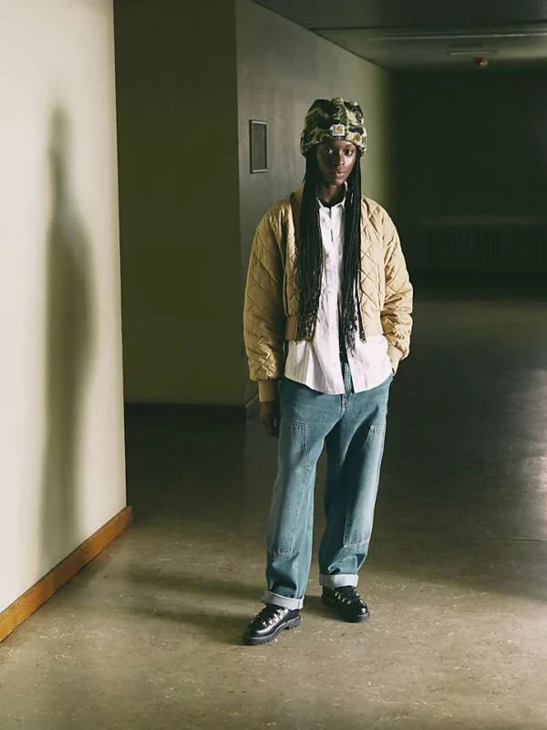 Carhartt WIP Selma Cropped Bomber Jacket In Beige For Women