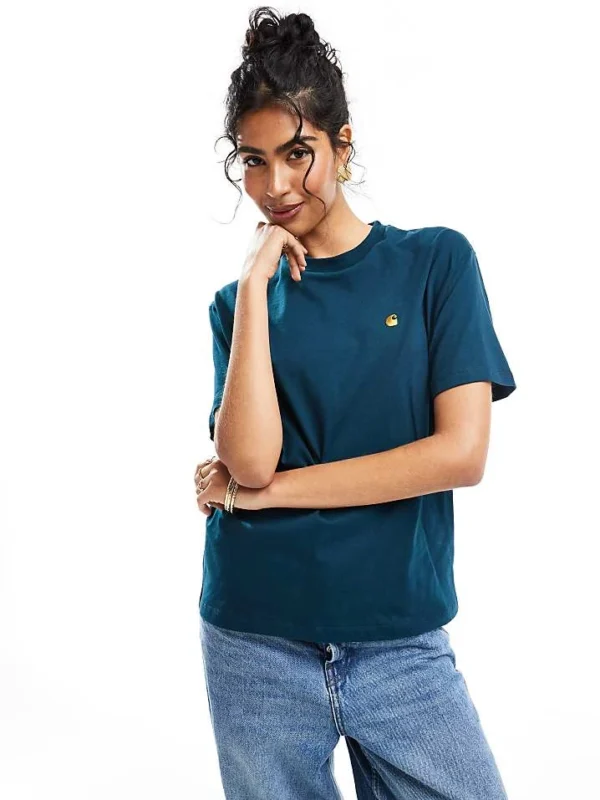 Carhartt WIP Chase T-shirt In Dark Green For Women
