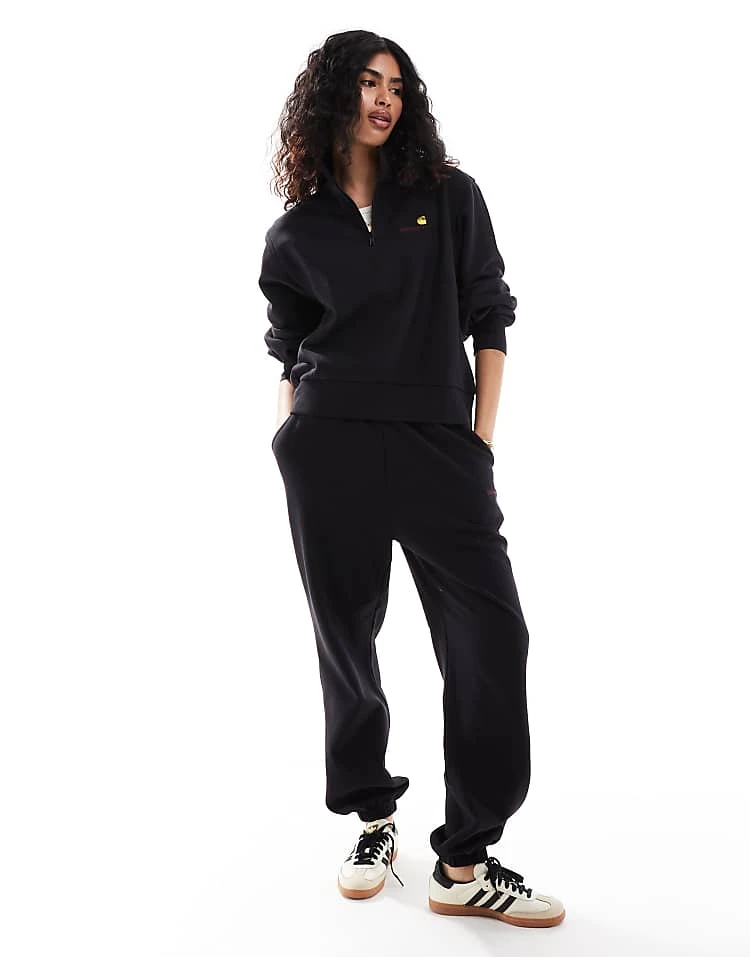 Carhartt WIP American Script Joggers In Black For Women 6 Carhartt WIP American Script Joggers In Black For Women - Image 6