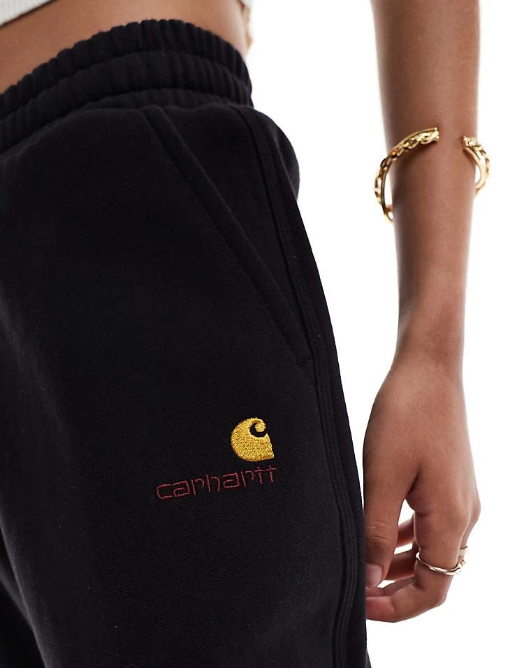 Carhartt WIP American Script Joggers In Black For Women 3 Carhartt WIP American Script Joggers In Black For Women - Image 3