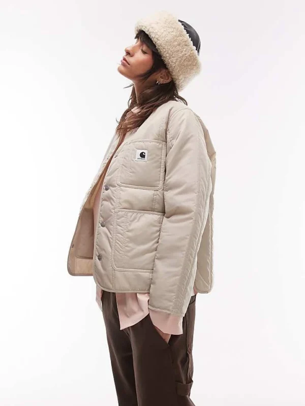 Carhartt WIP Kyla Liner Jacket In Cream For Women Fleur De Sel