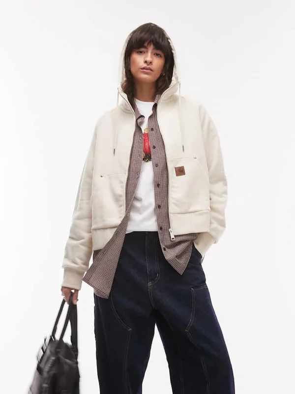 Carhartt WIP Eldon Hooded Jacket In Cream For Women Natural