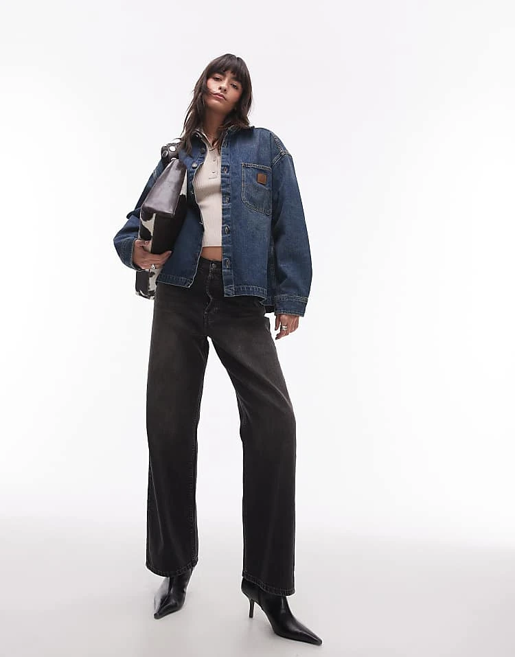 Carhartt WIP Lovilia Shirt Jacket In Blue Wash For Women 2 Carhartt WIP Lovilia Shirt Jacket In Blue Wash For Women - Image 2