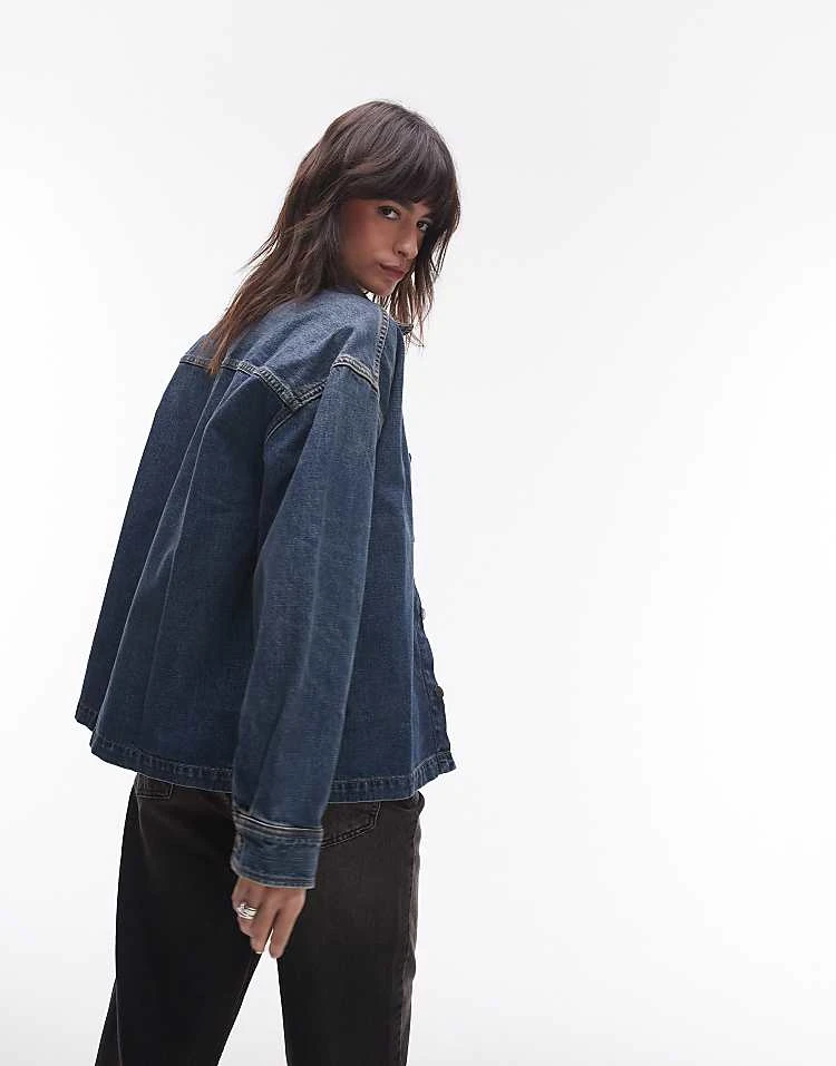 Carhartt WIP Lovilia Shirt Jacket In Blue Wash For Women 4 Carhartt WIP Lovilia Shirt Jacket In Blue Wash For Women - Image 4