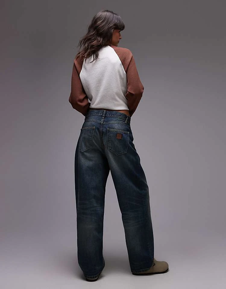 Carhartt WIP Brandon Loose Fit Jeans In Blue For Women 2 Carhartt WIP Brandon Loose Fit Jeans In Blue For Women - Image 2