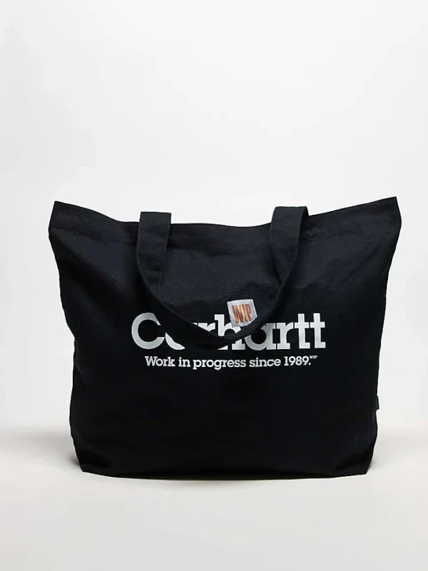 Carhartt WIP Canvas Graphic Tote In Black For Unisex