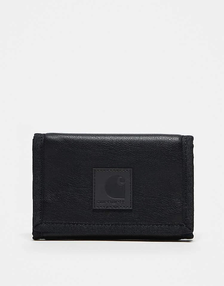 Carhartt WIP Norwich Wallet In Faux Leather For Unisex Black 1 Carhartt WIP Norwich Wallet In Faux Leather For Unisex Black