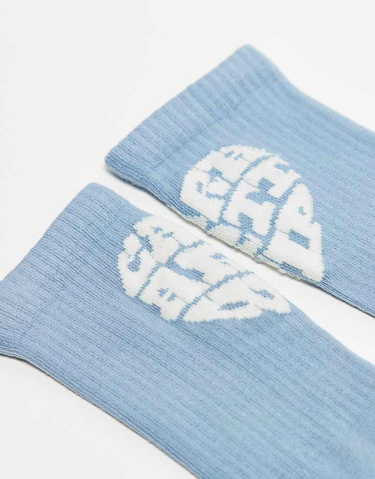 Carhartt WIP Heartbreaker Socks In Light Blue For Unisex 3 Carhartt WIP Heartbreaker Socks In Light Blue For Unisex - Image 3