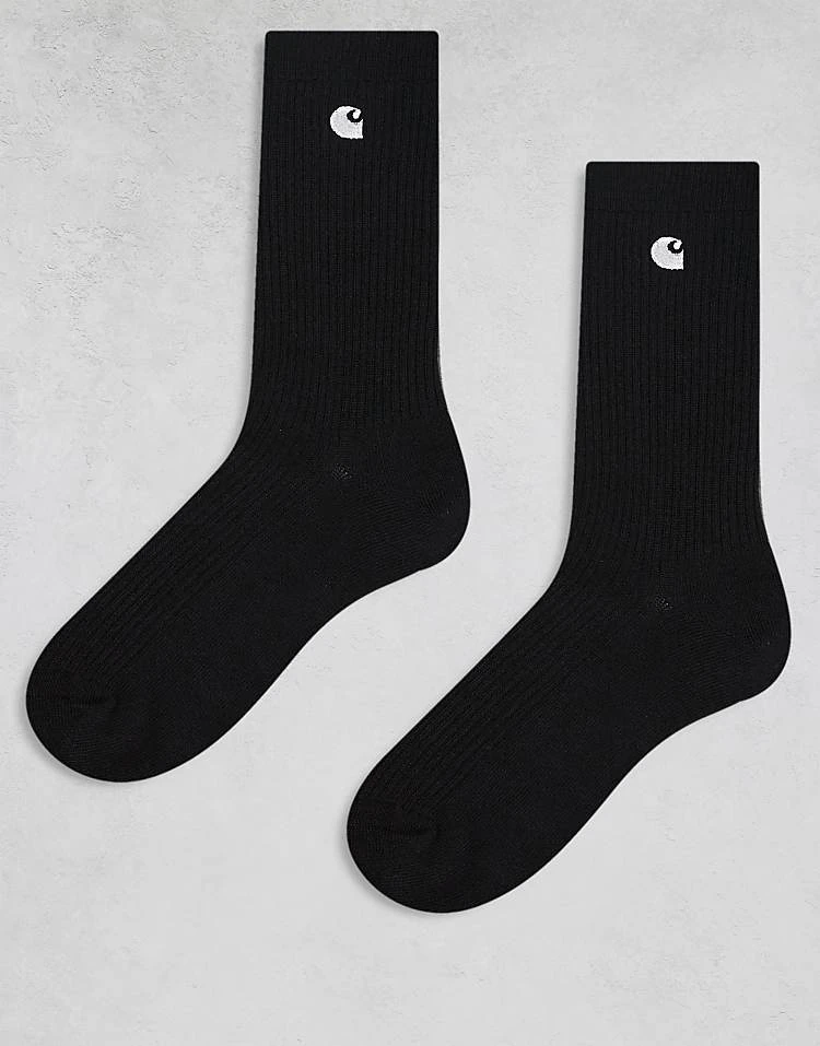 Carhartt WIP Madison 2 Pack Socks In Black For Unisex 4 Carhartt WIP Madison 2 Pack Socks In Black For Unisex - Image 4
