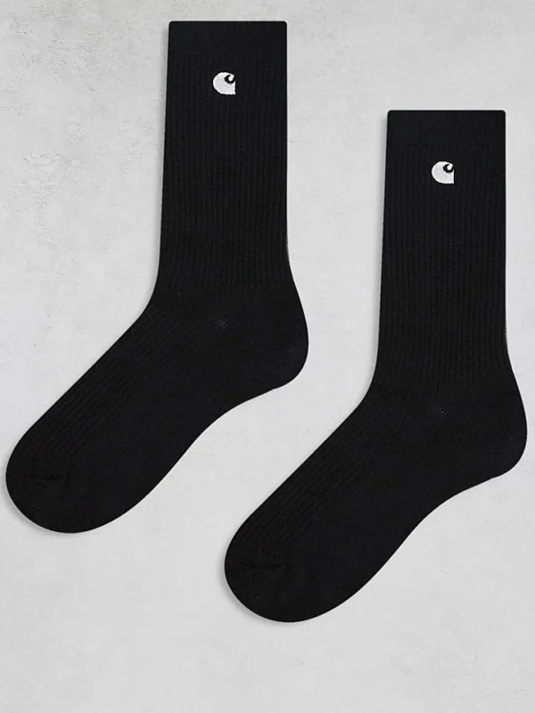 Carhartt WIP Madison 2 Pack Socks In Black For Unisex