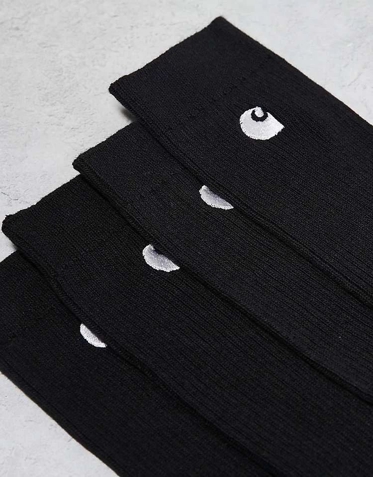 Carhartt WIP Madison 2 Pack Socks In Black For Unisex 3 Carhartt WIP Madison 2 Pack Socks In Black For Unisex - Image 3