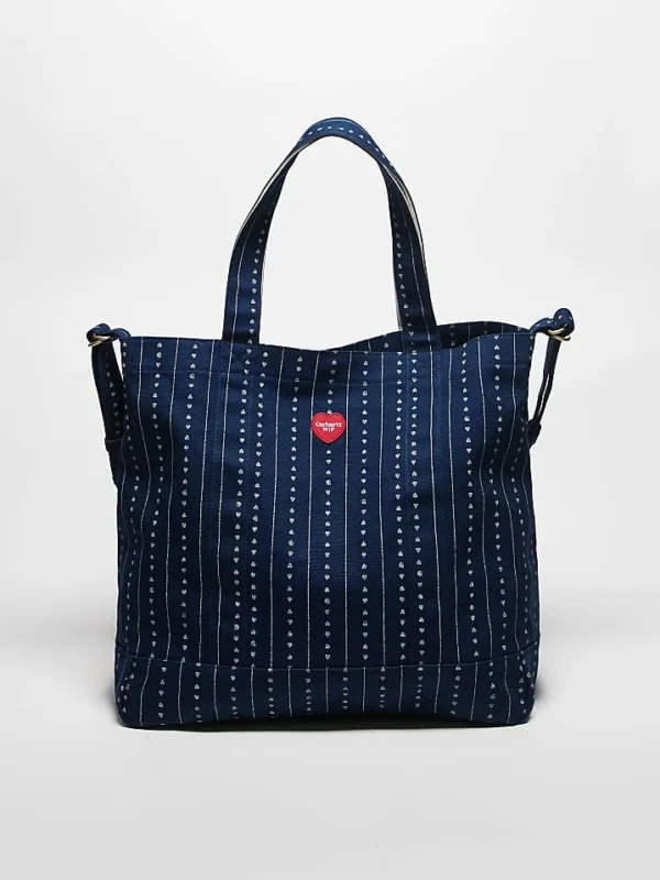Carhartt WIP Drewe Tote With Heart Logo In Navy For Unisex