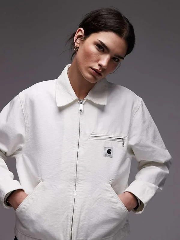 Carhartt WIP OG Detroit Jacket In White For Women