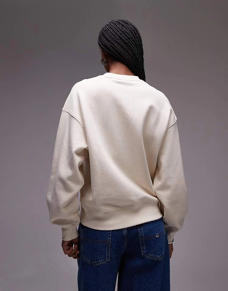 Carhartt WIP Ingo Sweatshirt With Heart Logo In Cream For Women 3 Carhartt WIP Ingo Sweatshirt With Heart Logo In Cream For Women - Image 3